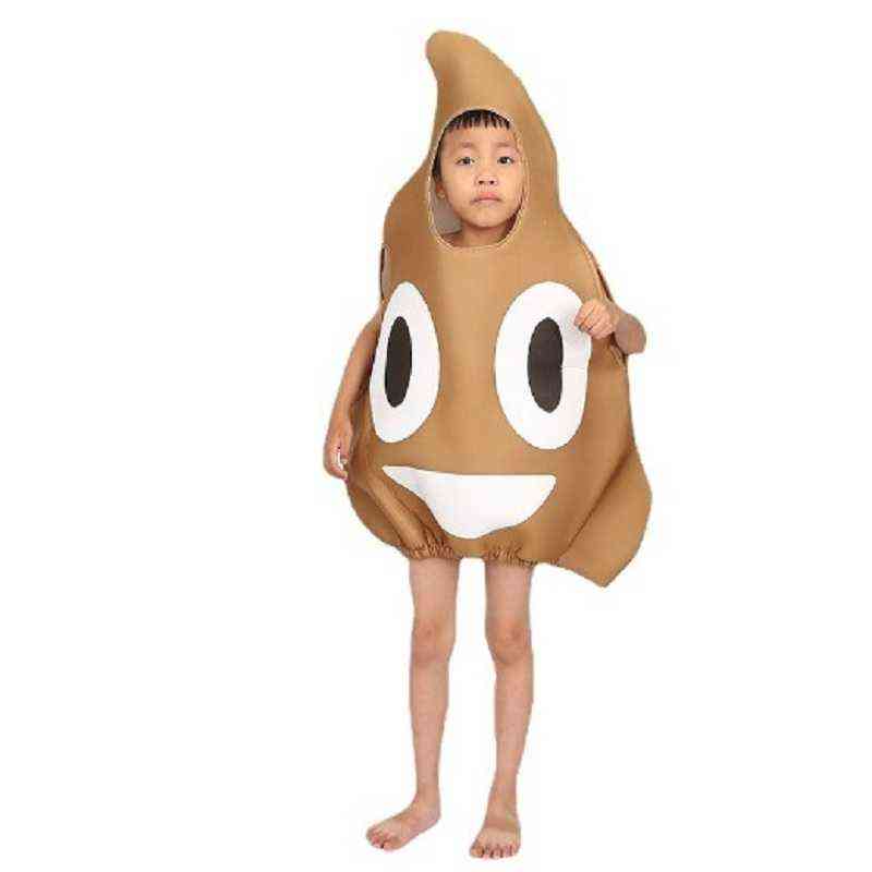 

Halloween Come Sponge Poop Children's Performance Suit Halloween Party Fun Cosplay Stool Excrement OrdureCome L220715, Children (100-140cm)