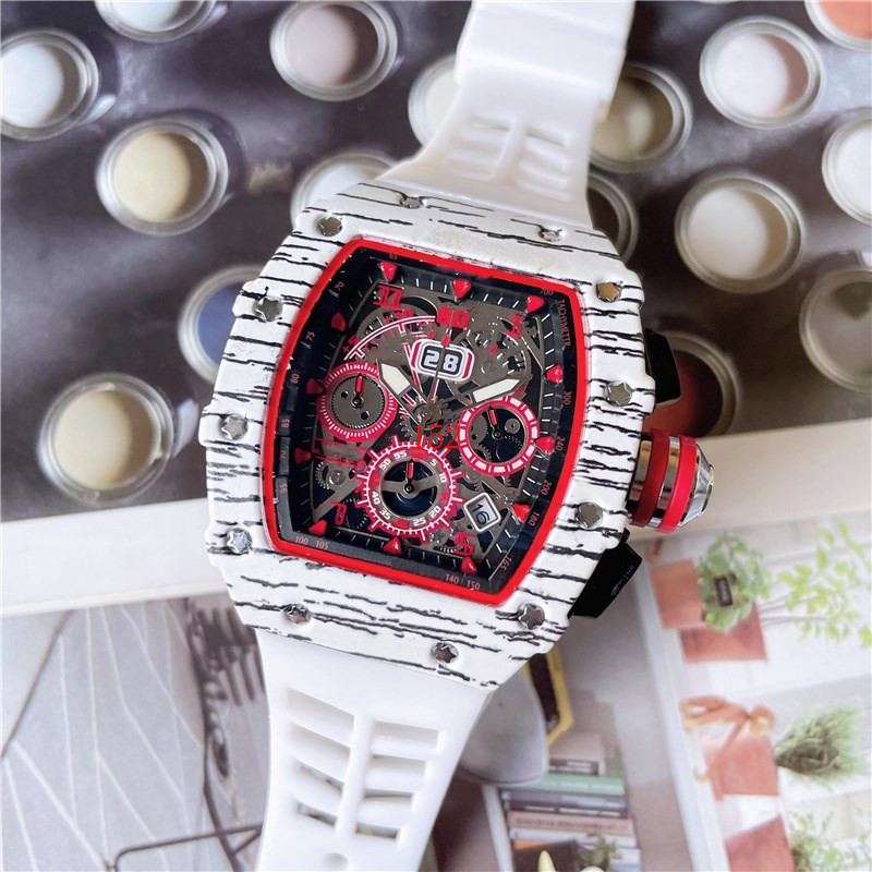 

2022 New 6-pin Fashion brand Automatic Mechanical Watch multi-color Men's Waterproof Skeleton Watch Women's Leather Strap