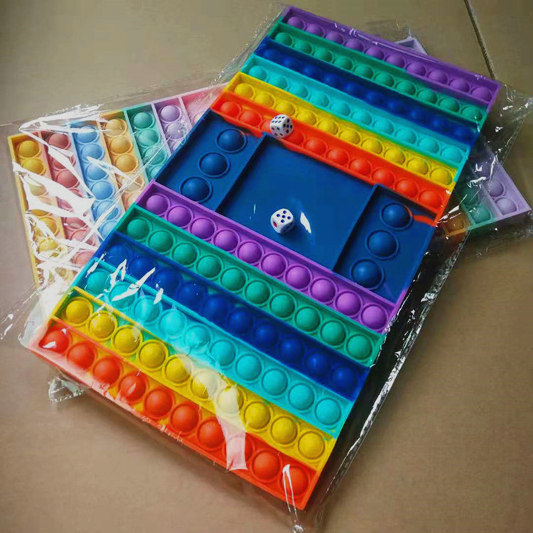 

2022 Fidget Decompression Toys Push Bubble Checkerboard Rainbow Decompressor Autism Special Needs Sensory Gifts Children's Games Adult Gifts Wholesale