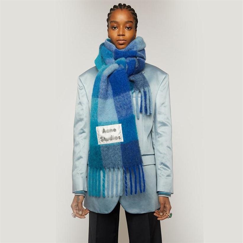 Scarves Ance Studios Cashmere Like Scarf Women's Shawl Thickened Plaid ACNE In Autumn And Winter Women2633