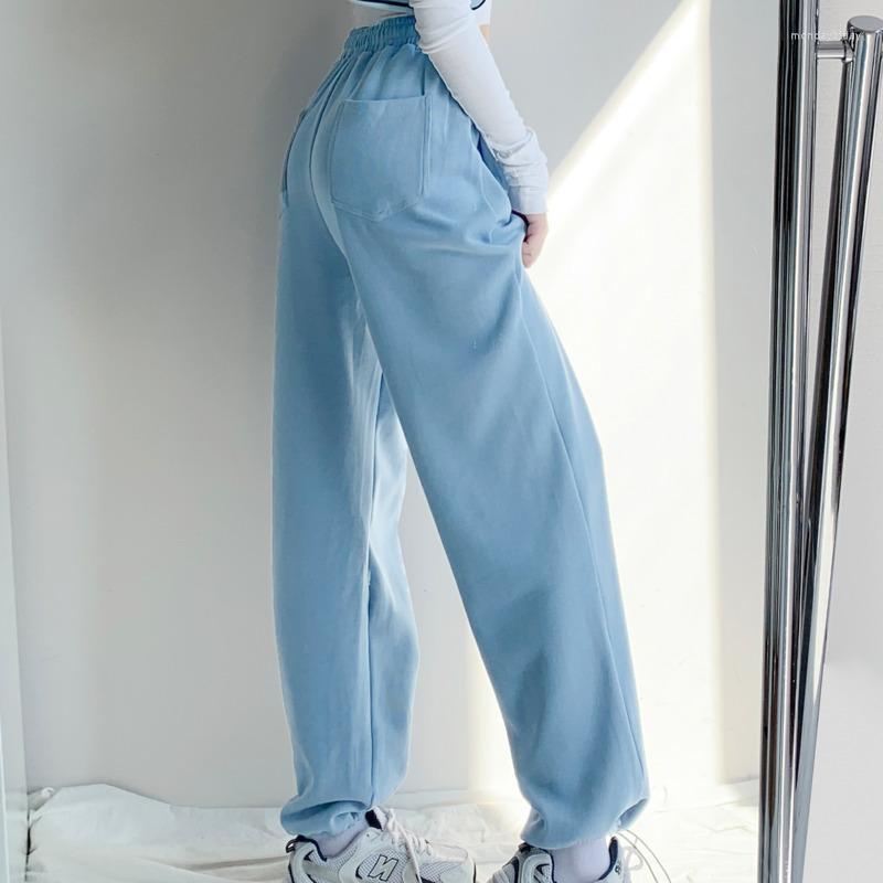 

Women' Pants & Capris Gouache Blue Loose Autumn And Winter High Waist Harlan Leggings Show Thin Fashionable, Black