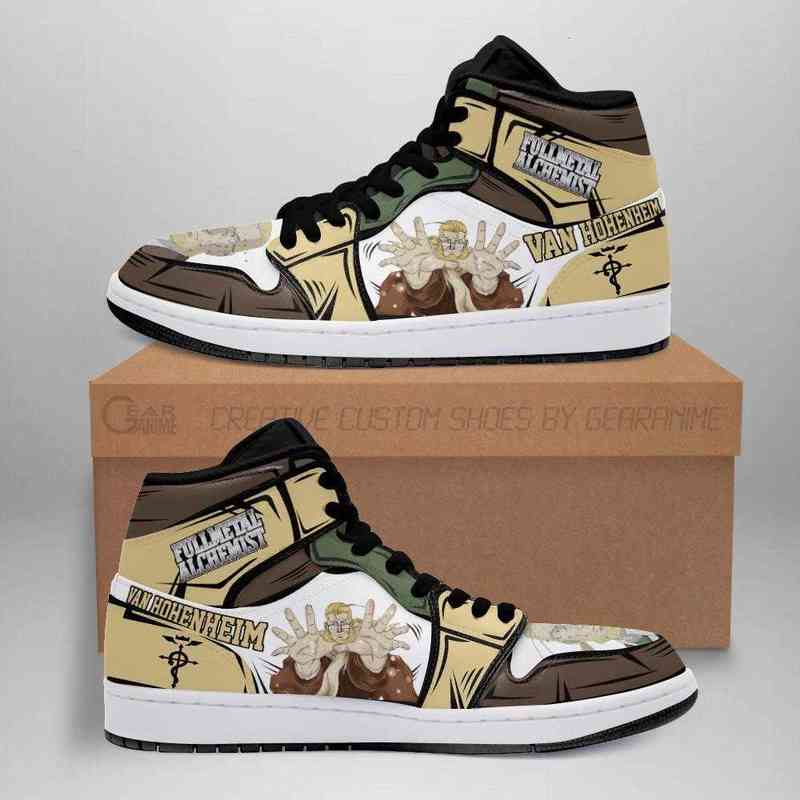 

Van Hohenheim Metal Alchemist Sneakers Anime Custom Shoes, Separates