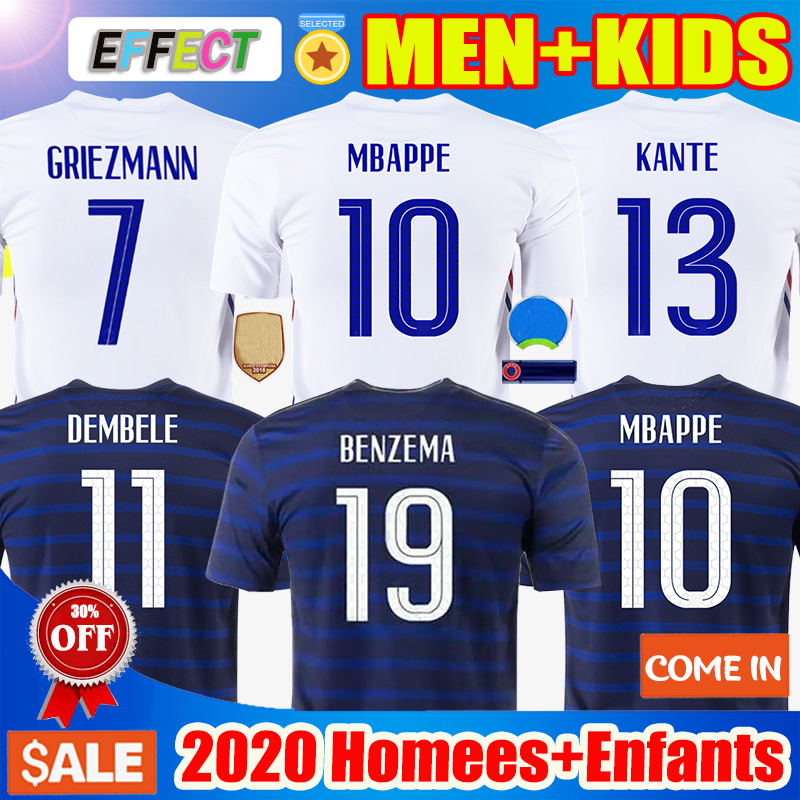 

club Full Sets 2022 BENZEMA MBAPPE GRIEZMANN soccer jersey 2021 World POGBA cup GIROUD KANTE Maillot de foot equipe Maillots kids kit + Men football shirts, Women 2020 home