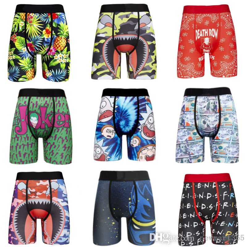 

Famous Shorts Mens Underpants With Bags Halloween Christmas Lingerie Sexy Ice Silk Quick-drying Boxers Breathable Underwear Branded Male Pants, P43