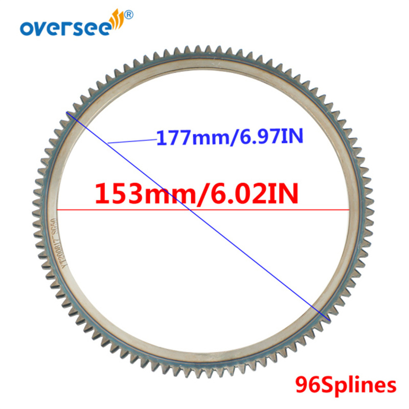 

OVERSEE Flywheel Crown Gear Ring Parts For Tohatsu Outboard Motor Seapro HDX Hidea Hangkai 2T 9.8-18HP Mercury 9.9HP