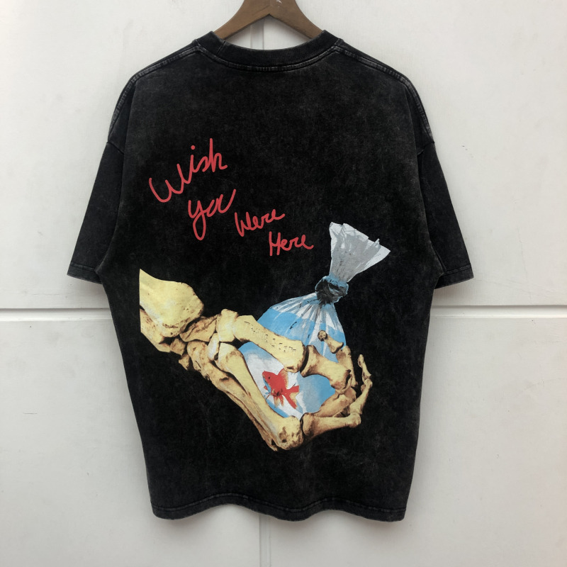 

Heavy Fabric T Shirt Women Men Nice Washed Vintage Top Tees, As pic