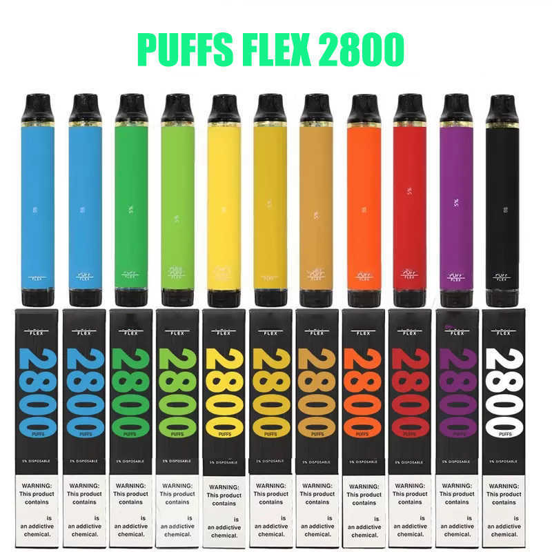 

NEW Puff Flex Bars disposable vape pen E Cigarette kits 2800 puffs 10ML prefilled 20Colors VS Flow XXL Plus MAX bang xxl
