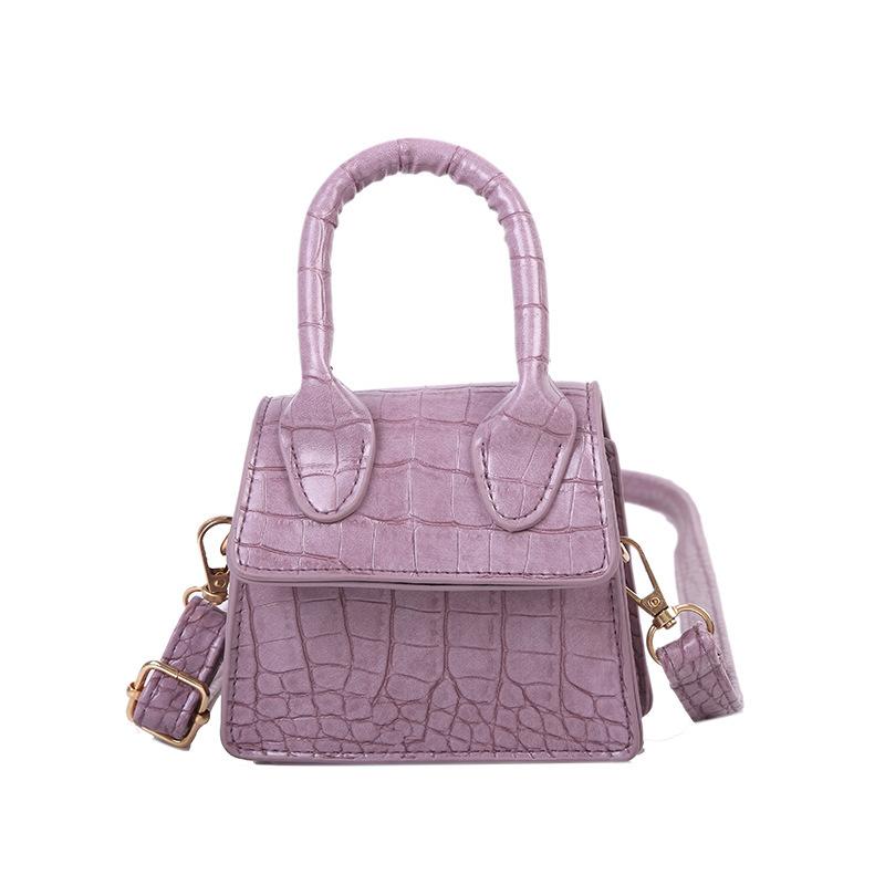 

Evening Bags Mini Crocodile Pattern Women Shoulder Bag Fashion Single-shoulder Wild Messenger Portable Small Square Wholesale, C-balck