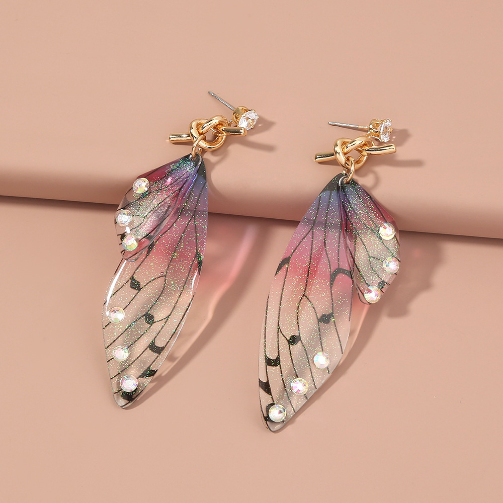

Simple Style Exquisite Women's Earrings Colorful Butterfly Symmetrical