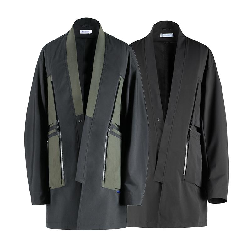 Men's Jackets Reindee Lusion 22ss Functional Kimono Jacket Waterproof Dwr Coating Multiple Pockets Carrying Sling Techwear Japanese StyleMen