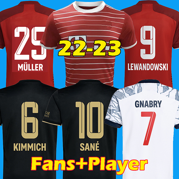 

22 23 bayern munich LEWANDOWSKI soccer jersey GORETZKA Fans Player version Home red SANE GNABRY COMAN MULLER DAVIES KIMMICH 2022 2023 Men kids football shirt