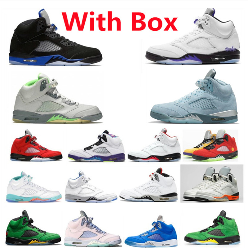 

5 5s Concord Fire Red Raging Bull Stealth 2.0 Mens Basketball Shoes 4s 4 Military Black Infrared Thunder Bluebird White Oreo Cement LIGHTNING Bred Athletics With Box, 16