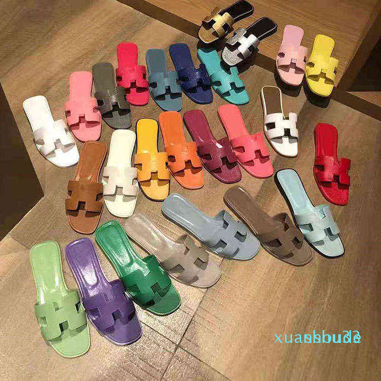 

Women's Slippers 2022 Net Red Summer Wearing Slippers H-slippers for Seaside Vacation Beach Flip Flop's Flat Bottom Casual Sandals5, Plain scarlet