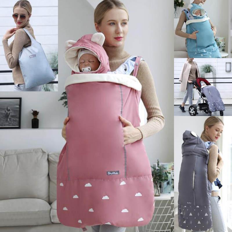 

Stroller Parts & Accessories Warm Baby Carrier Cloak Mantle Cover Winter Kangaroo Infant Windproof Strap Hug Quilt For Waist Stool Accessori