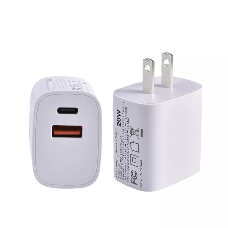 

20W Fast Wall Charger USB-C Power Adapter US Plug PD Cable For iPhone