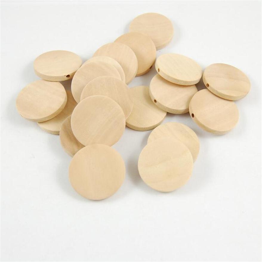 

100Pcs 15-40mm Natural Color Round Wooden Beads Straight Hole Charms Bead Jewelry Accessories Necklace Earrings Bracelet DIY Makin309v