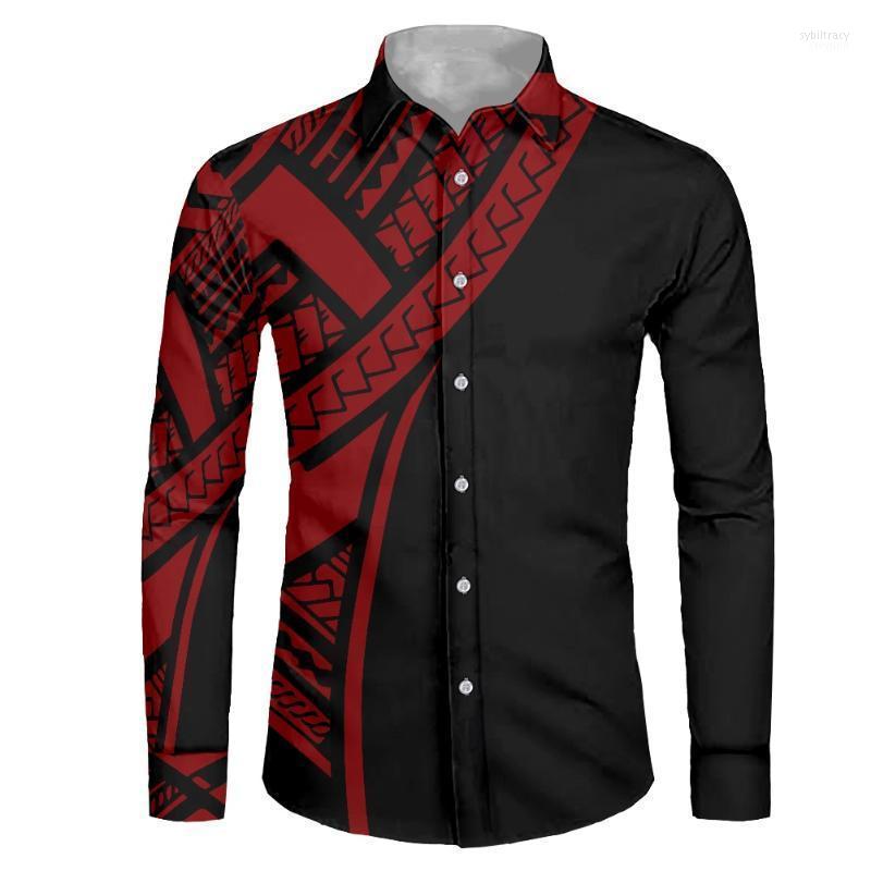 

Men's Dress Shirts HYCOOL Samoan Tribal Tattoo Print Black Shirt Fall Fashion Casual Long Sleeve Mens Custom Anime Plus Size Men 2022 Sybi22, Ysfa1664f70