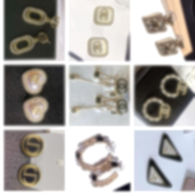 

18K Gold Plated 925 Silver Plated Ear Stud Earrings 20 Styles Luxury Designer Brand Crystal Pearl Earring Womens Wedding Party Jewerlry ER0721-ER0740