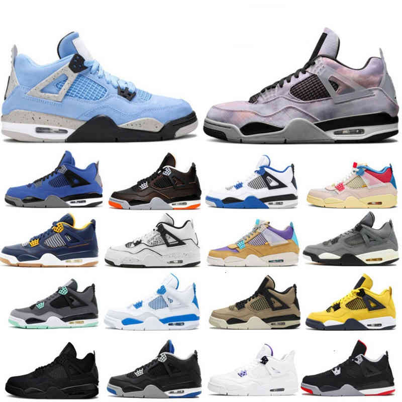 

Lightning Black Cat Jordns Jumpman 2022 New Release 4 4s Men Women Basketball Shoes White Oreo Unisex Sports Sneakers Trainers Fire Red, No.14