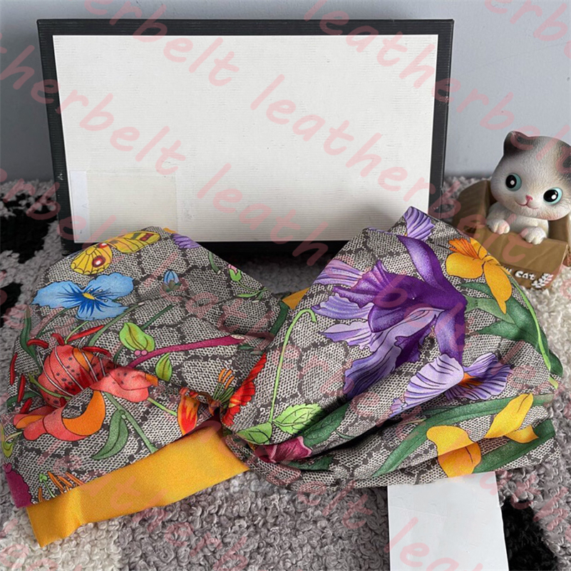 

Flower Printed Headbands Classic Letter Hair Band High Elastic Womens Headscarf Designer Color Headbands