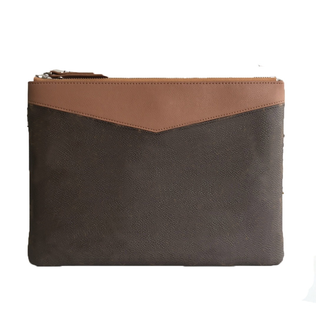 

Fashion Designers Clutch Bags Mens Womens leather Zipper Wallets Highd Quality Flowers letters Coin Purse Original DAILY Card Holder 62-048, Brown monograms