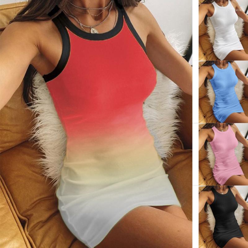 

Casual Dresses Fashion Lady Women Dress O-neck Sleeveless Solid Sexy Sling Pocket For 2022 Vestidos De Mujer, Red