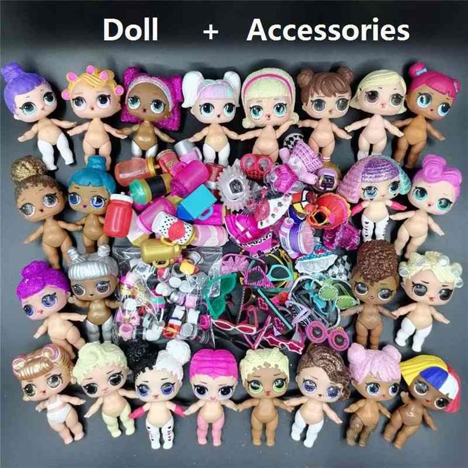 

Lols surprise - original doll accessories clothing suit 8 cm dress baby statue sister l o l surprise girl toys gifts284s