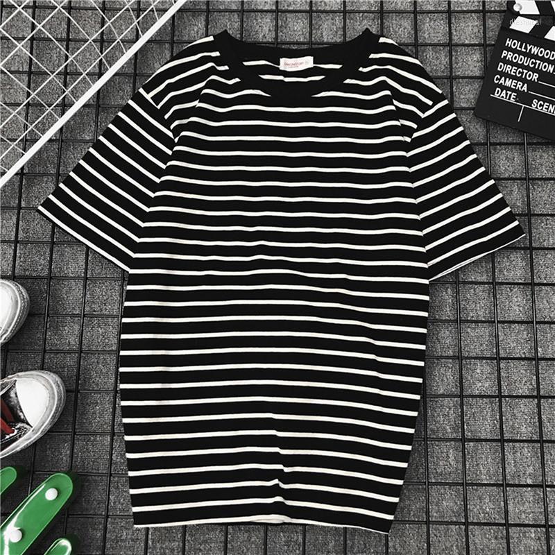

Women's T-Shirt Bigsweety Women Short Sleeve T Shirt Classic Black White Striped Loose Casual Tope Tees Harajuku Tshirt
