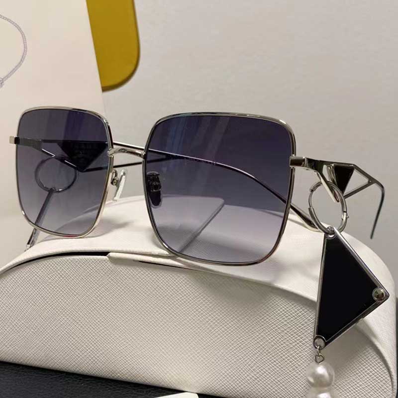 Lunettes de soleil SPR30Y Designer Party Party Or Cadre Dames Sexy Lunettes Top Qualité Avec Perle Pendentif
