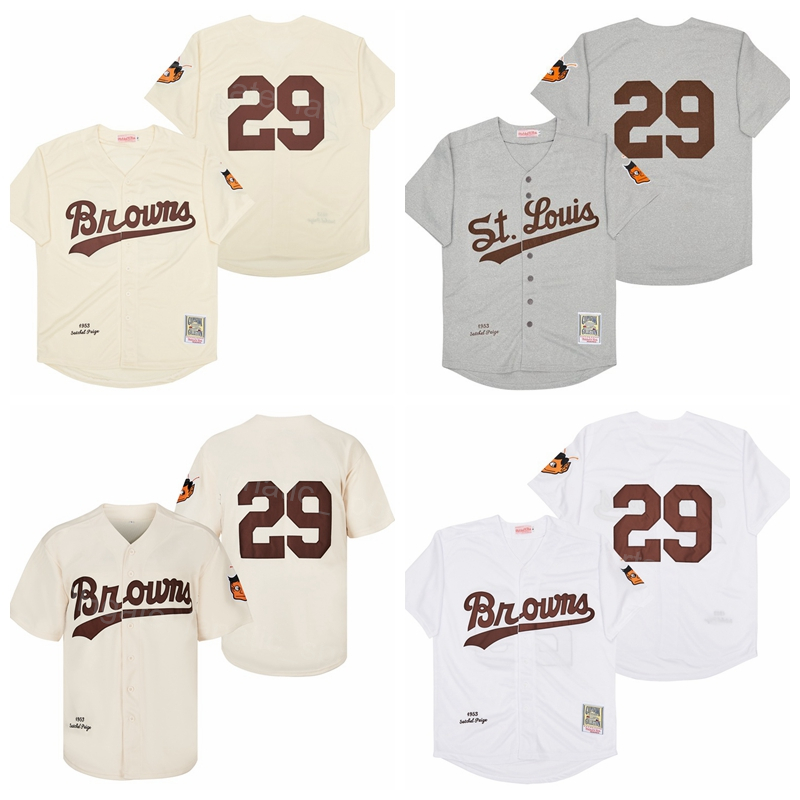 

Men 1953 Retro 29 Satchel Paige Vintage Baseball Jersey White CREAM GREY Team Color Embroidery And Sewing Cool Base Retire Cooperstown For Sport Fans Breathable
