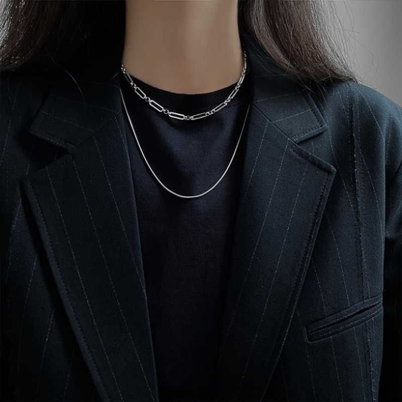 

Pendant Necklaces Stainless Steel Fashion Upscale Jewelry Hip Hop Hipster Minimalism Choker Charms Chain Pendants For WomenPendant