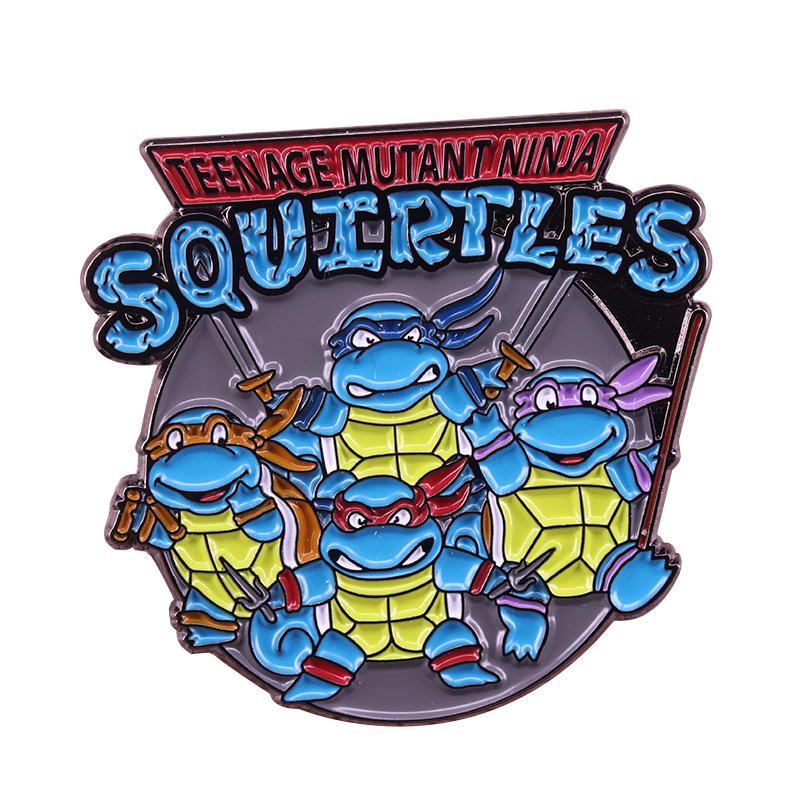 

Cartoon Tortoise Squad Pastel Hard Enamel Pin Kawaii Tortoise Brooch Funny Lapel Backpack Pins Badge Accessories Anime brooches, As picture