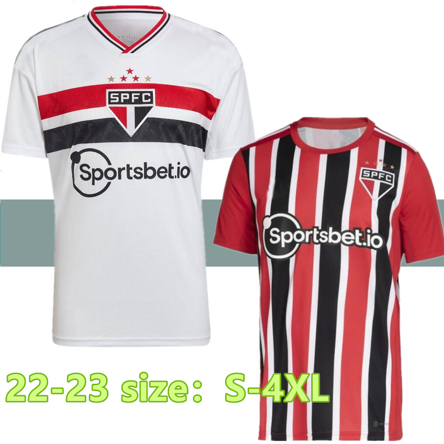 

2022 2023 Sao Paulo Soccer Jerseys Luciano Calleri NIKÃO GABRIEL LUAN Marquinhos G.SARA Igor Gomes 22 23 camisetas de fútbol Patrick home away football shirt size:S