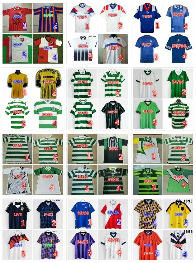 

Scotland Retro Soccer Jersey Celtic 1984 86 87 88 89 91 92 93 94 95 96 97 98 99 2002 GASCOIGNE LAUDRUP LARSSON GALLACHER Season Classic