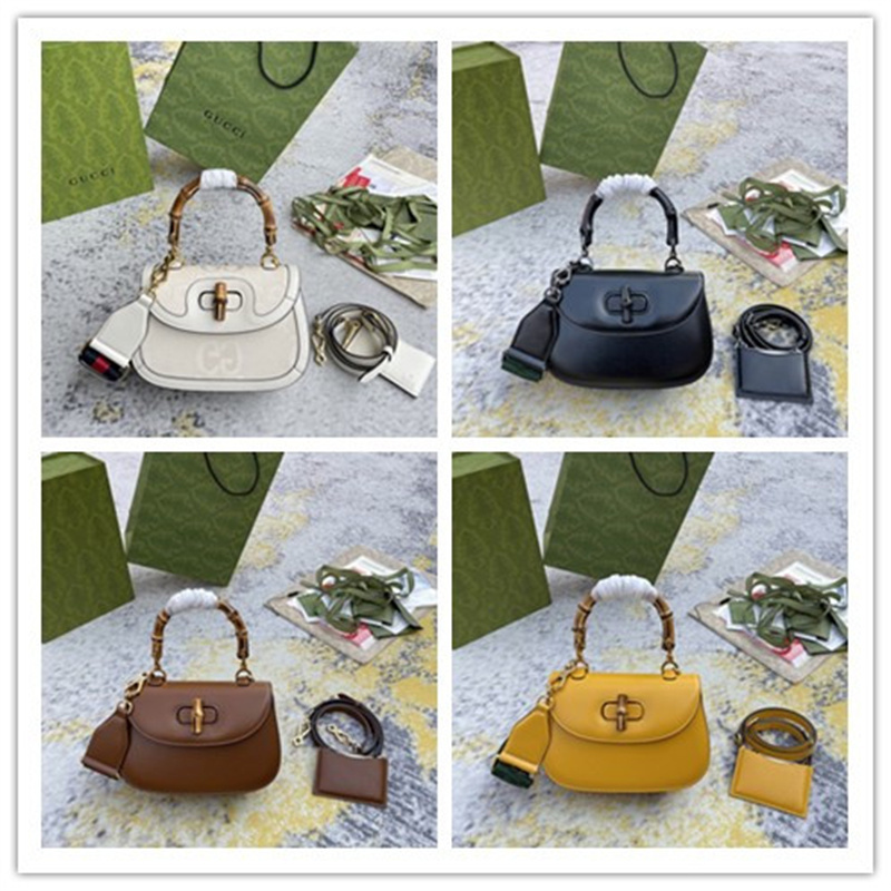 

Designer Luxury 675797 Bamboo 1947 Small Top Handle Shoulder Bag Calfskin Leather Tote 7A Quality I9RI