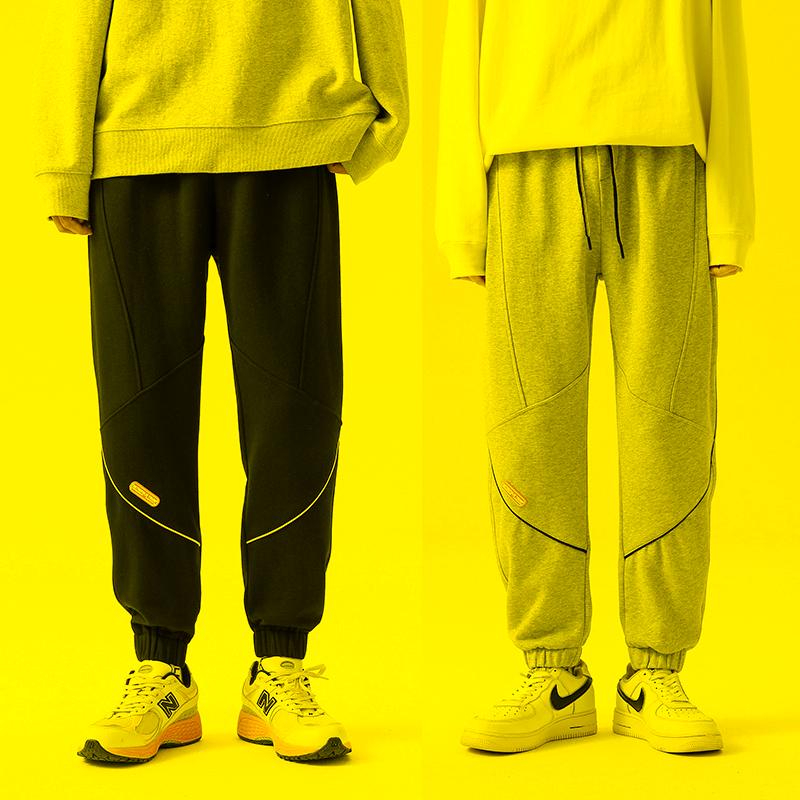 

Men's Pants Korean Casual Sweatpants Hip Streetwear Comfortable Gym 2022 Arrivals All-match Cotton Gray Drawstring TrousersMen's