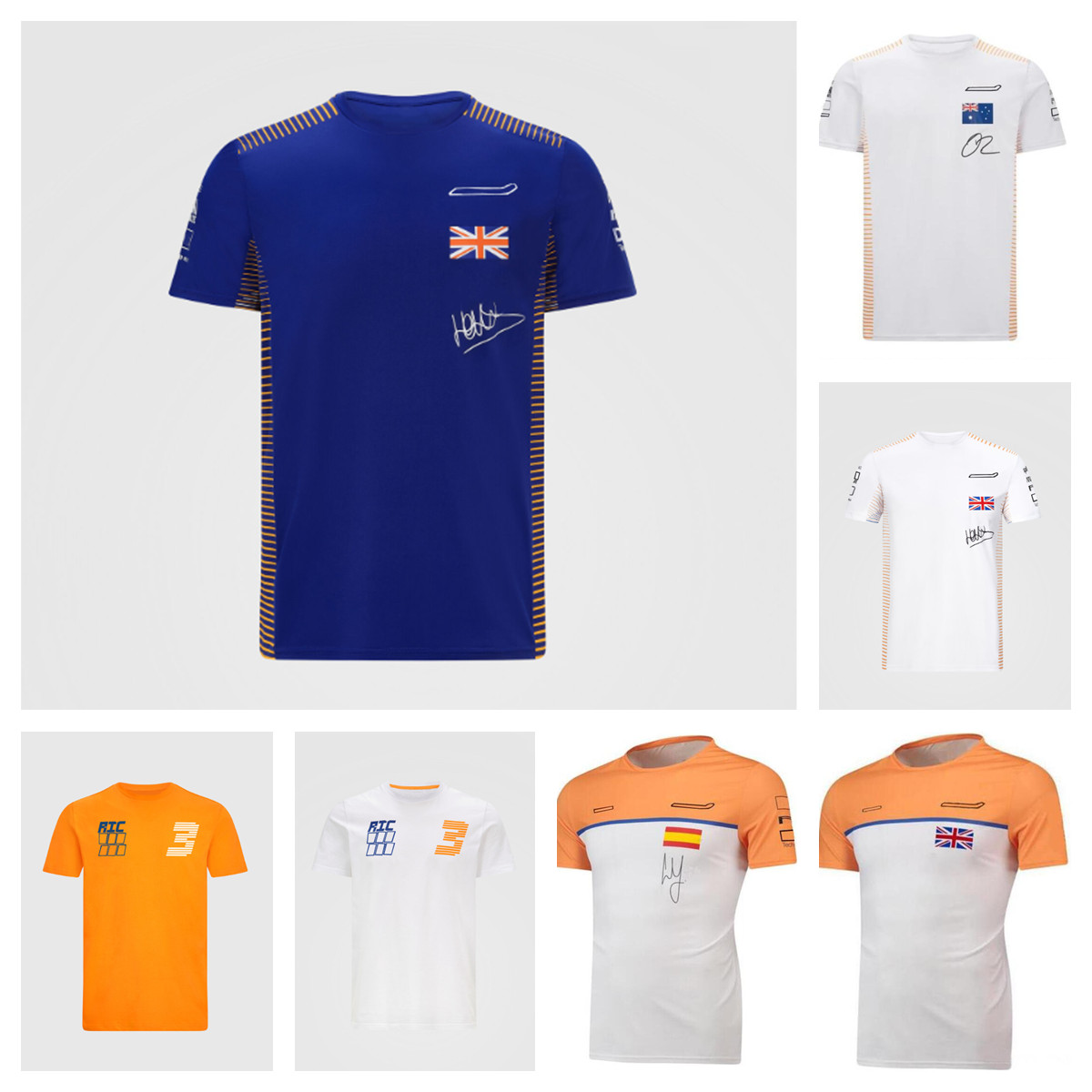 

F1 Formula One racing T-shirt 2022 summer short-sleeved shirt with the same custom