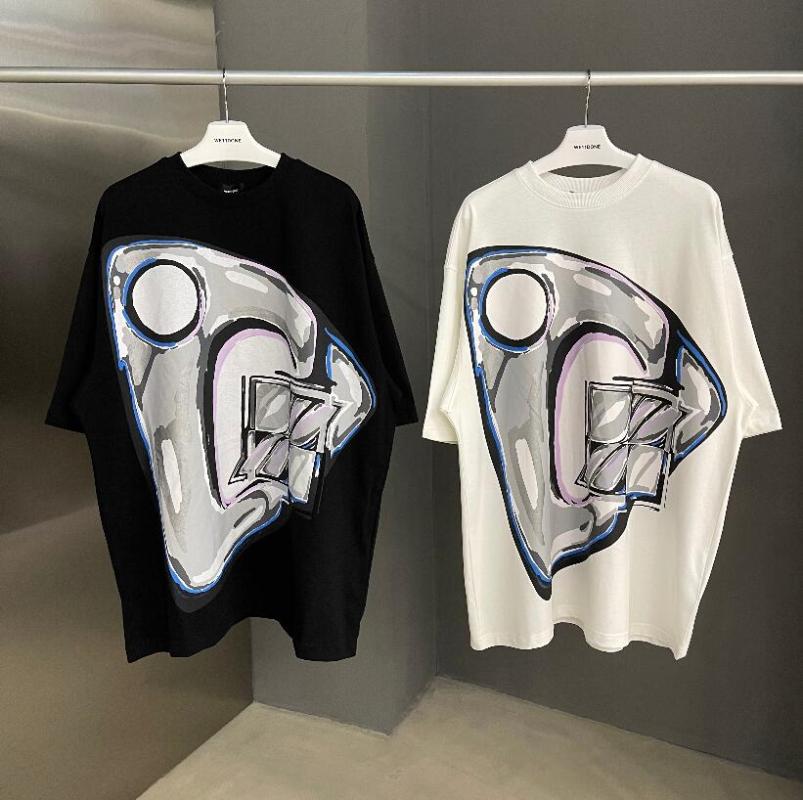 

Men' T-Shirts 21FW TOP WE11DONE Fighter Short Sleeve T Shirt Men Women 1:1 Quality Oversize Sleeves Tees