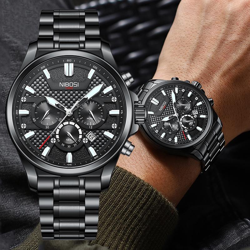 

Wristwatches Mens Watches Waterproof Chronograph Quartz Watch For Men Relogio Masculino Gift BoxWristwatchesWristwatches