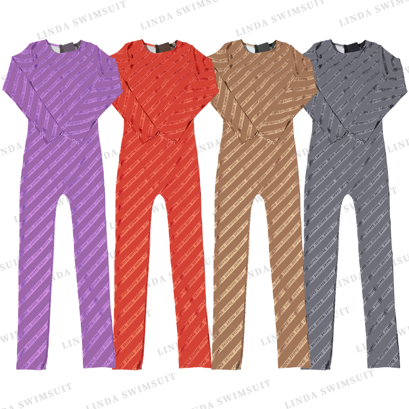 

Yoga Clothes outfit womens sexy swimsuit, luxury swim bikini swimwear, full logo letter print one-piece Tights T Shirts zip neck Bottoming Shirt Long Sleeve Bodysuit, Black