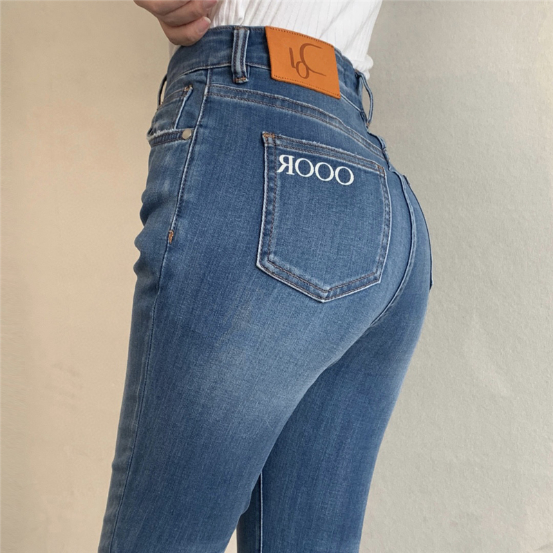 

Womens Jeans Designer Luxury Trousers Top Quality Ladies Long Pant Clothes High Stretch Hip Lifting Slim Fit Pencil Pants, Blue