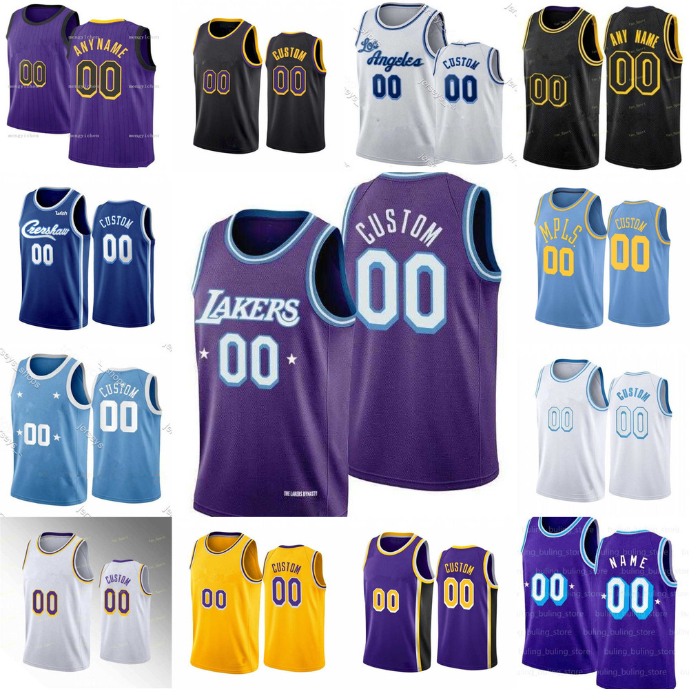 

75th Basketball Jerseys Custom Mens Womens Los Angeles''Lakers''LeBron 6 James Ko be824Bry ant Anthony 3 Davis Basketball Jerseys, Color