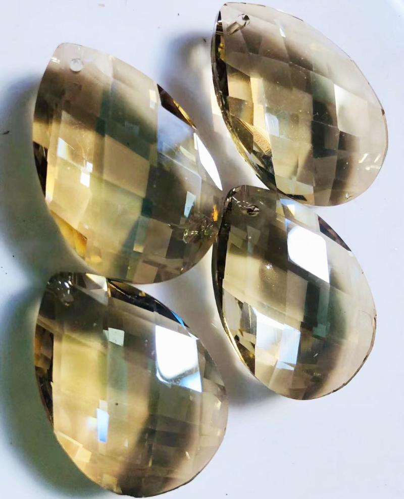 

Chandelier Crystal 40pcs 38mm Champagne Prism Faceted Suncatcher Crystals For Wedding Party Decoration Hanging Free HooksChandelier