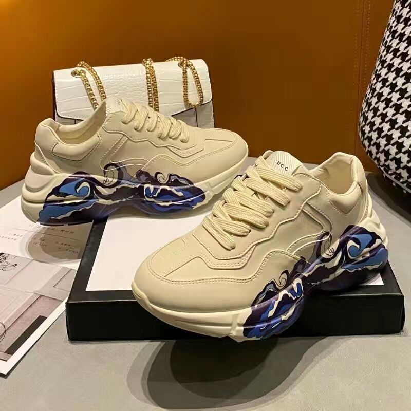 

Designer Rhyton Sandals Shoes Multicolor Sneakers Men Women Trainers Vintage Chaussures Platform Sneaker Strawberry Mouse Mouth Shoe, Color 14