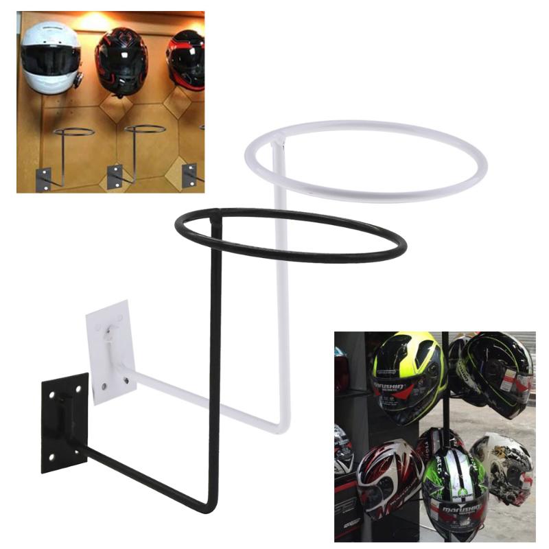 

Motorcycle Helmets 2x Helmet Holder Hanger Rack Jacket Hook Gifts White Black, As pic
