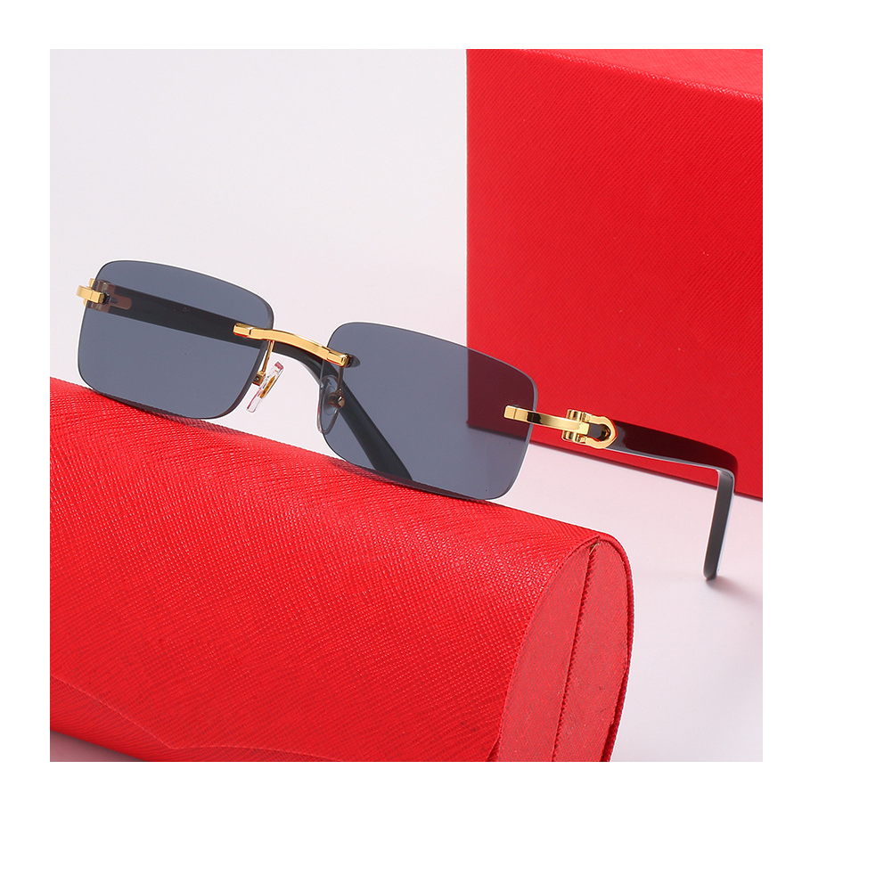 Summer sunglass designer sunglasses for women men sport round sunshade Rimless square beach gentle sun glasses unisex oversized gafas Lunettes de so