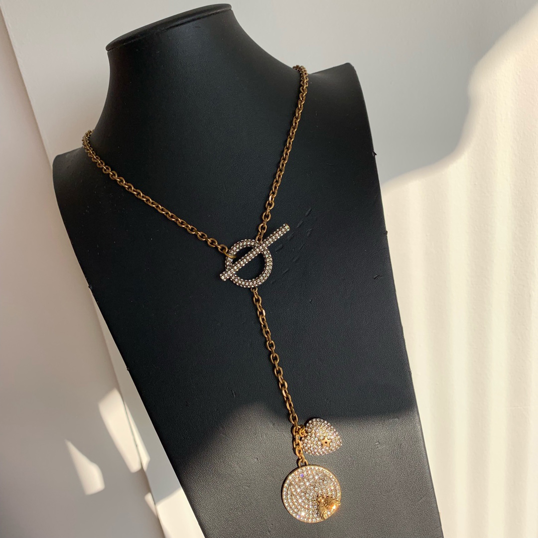 

Fashion Rose Gold Heart Star Necklace pendants Women Set Auger Necklaces Wedding Jewelry Jewelry Gift With Box