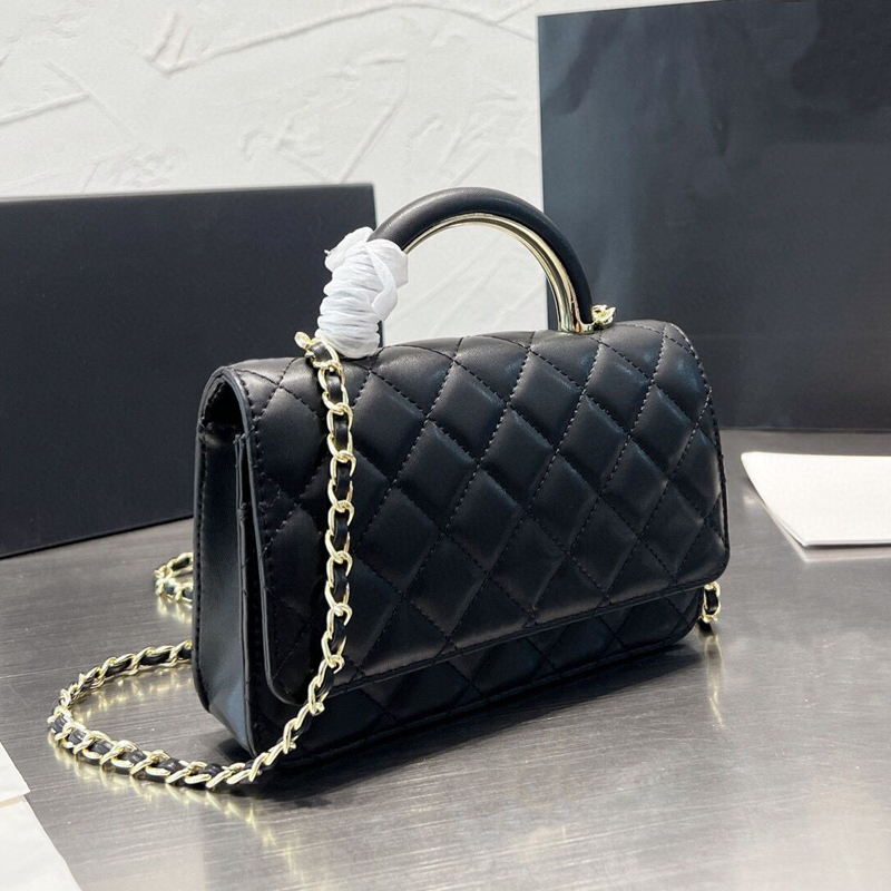 

Top quality luxury Designer portable hot bag chain cross body shoulder bags square fashion lady shopping handbag women popular handle totes Black practical 19cm, Blue