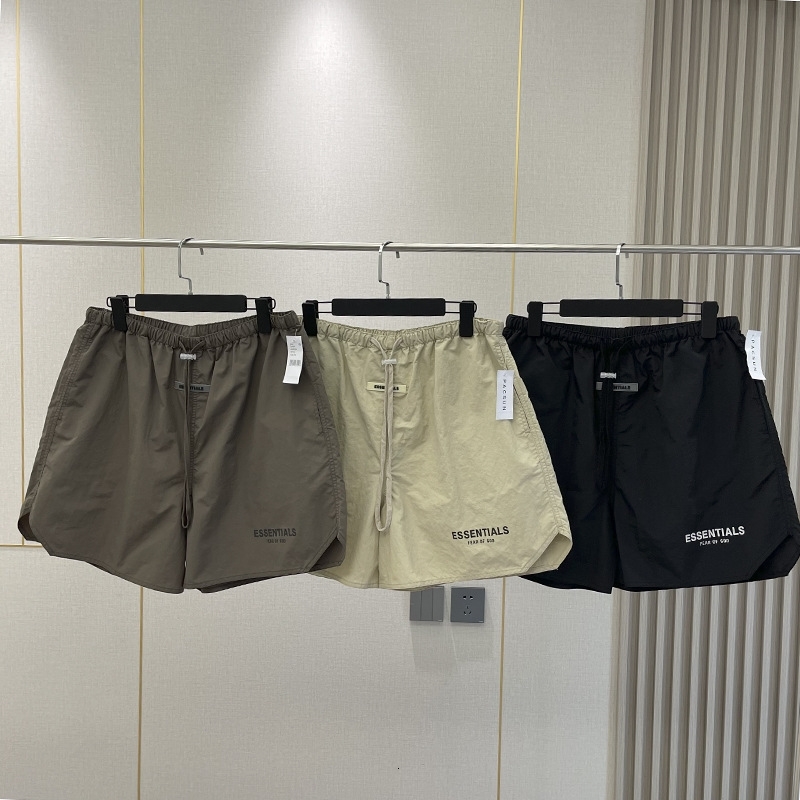 

Feel of God Reflective Shorts Woven Casual Capris Sportswear Essentials Trendy Pants, Khaki