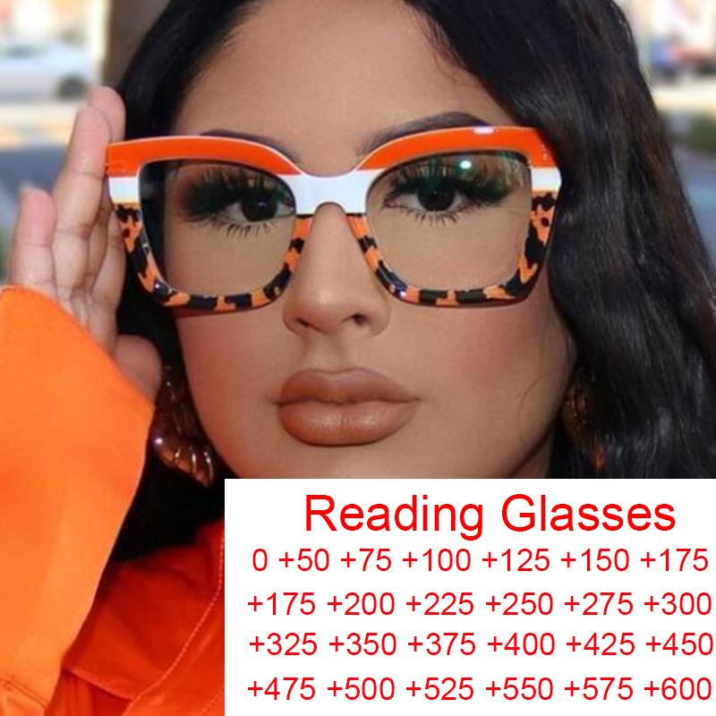 

Sunglasses Vintage Oversized Reading Glasses Men Women Big Frame Hyperopia Eyewear Square Transparent Computer Optical